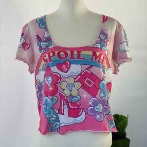 Sugar Thrillz “Spoil Me” Crop Top, size 3X